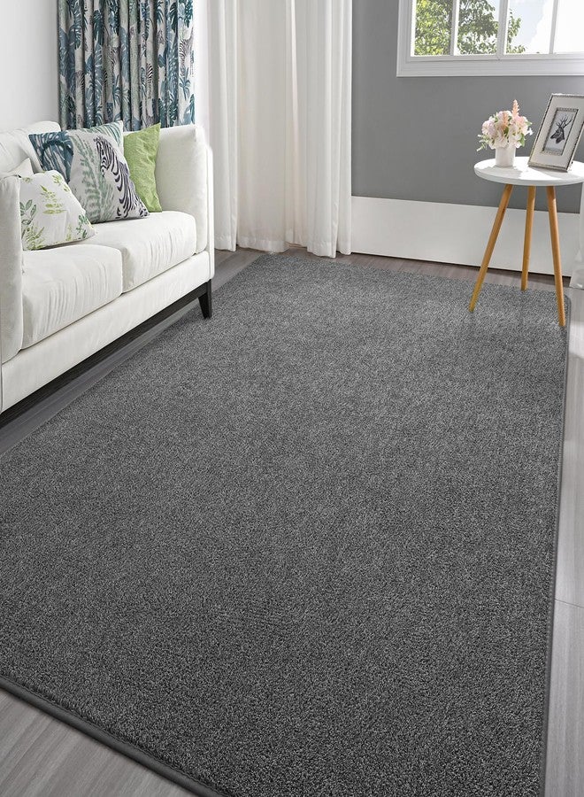 Pettop 4x6 Black Grey Area Rugs for Living Room Bedroom, Thickened Memory-Foam Throw Carpet, Modern Minimalist Super Soft Kids Boys Girls Rug, Non-Slip and Washable Carpets for Dorm Home Decor - Image 2